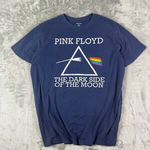Pink Floyd Graphic Tee Men's L Navy Blue Crew Neck Pullover Short Sleeves